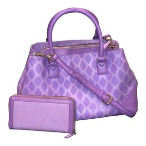 Vera Bradley “Emma” Satchel in Ikat Diamonds Lilac